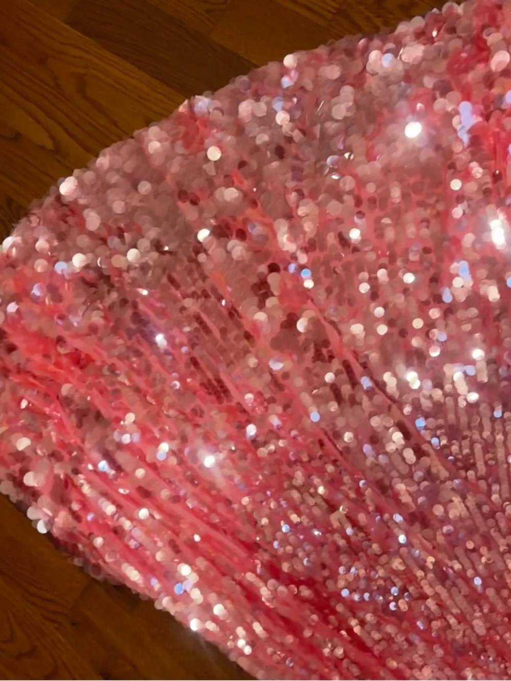 Jovani Coral/Pink Strapless Sequined Prom Gown - Picture 6 of 9
